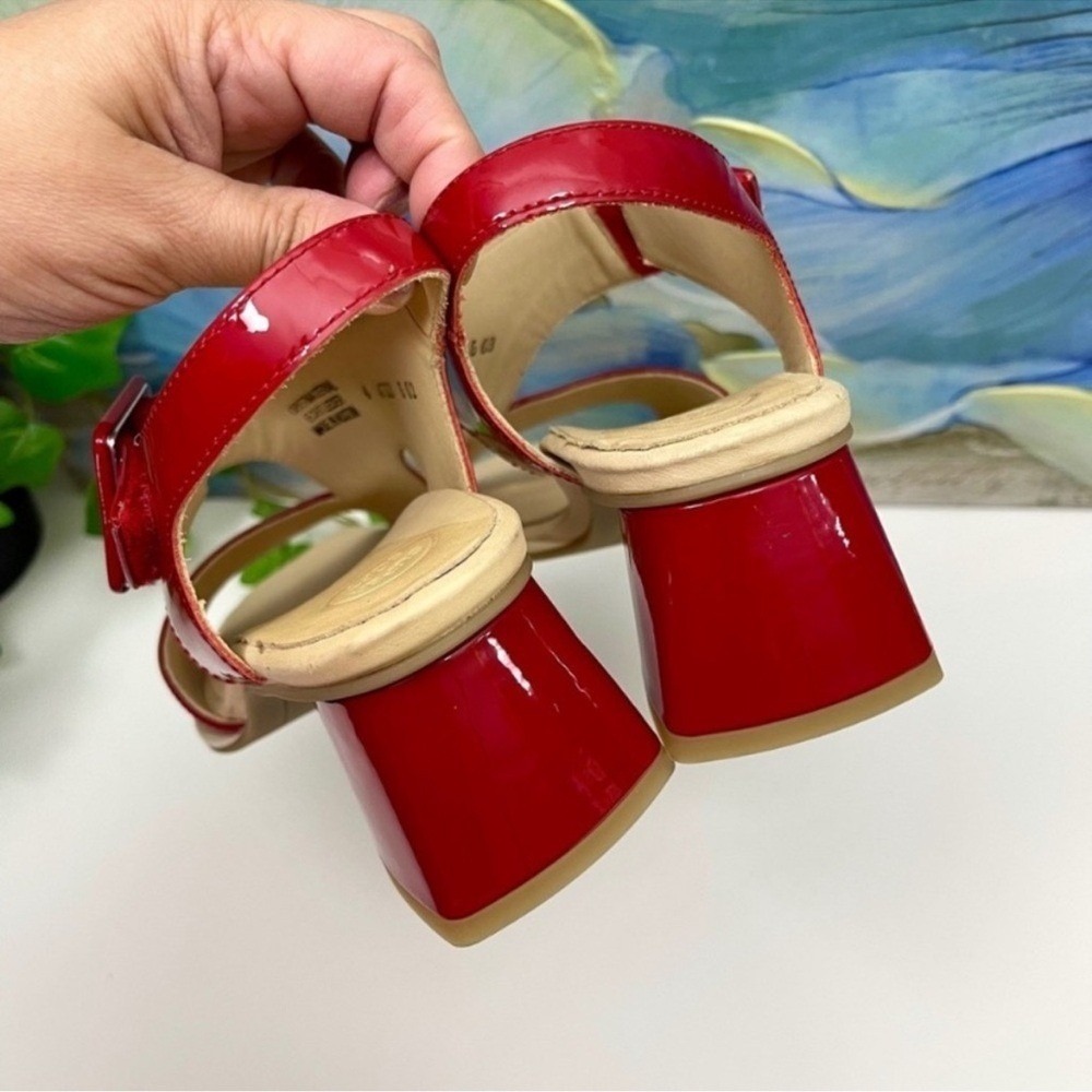 New Paul Green Patent Tanya Slingback Sandal in Red Patent Size 4 / US 6.5 - Picture 7 of 11